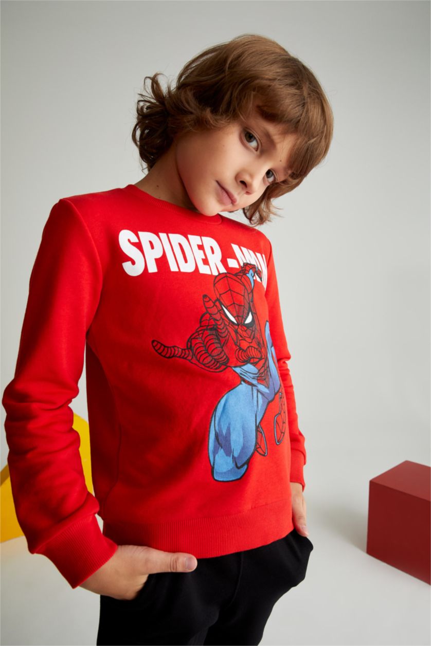 Erkek Çocuk - Genç Erkek Kırmızı Erkek Çocuk Spiderman Uzun Kollu Pijama Takım