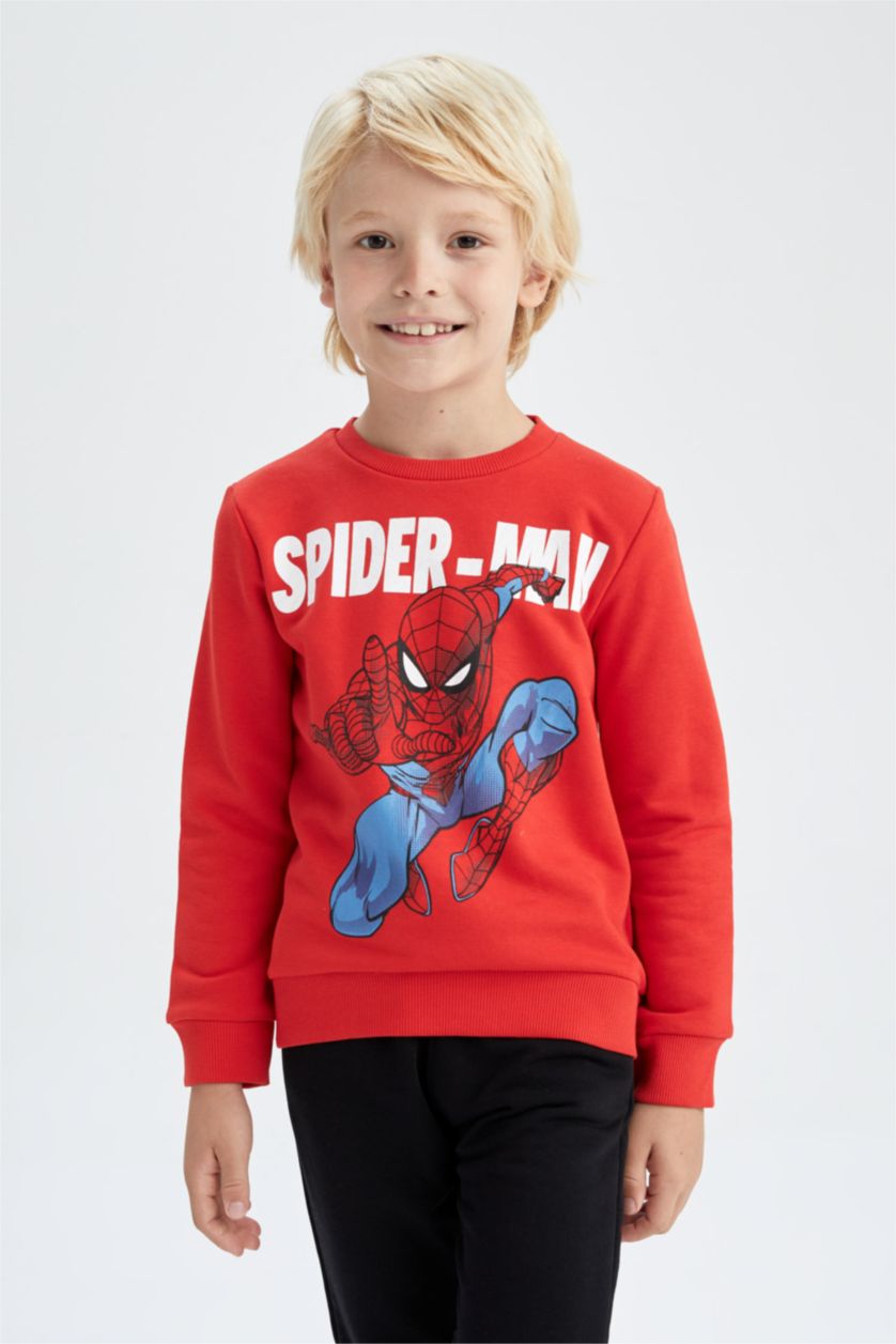 Erkek Çocuk - Genç Erkek Kırmızı Erkek Çocuk Spiderman Uzun Kollu Pijama Takım