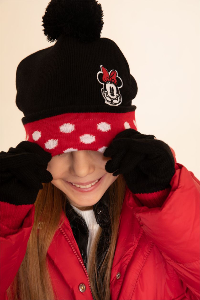 GIRLS & TEENS Black Girl Mickey & Minnie Licensed Beret