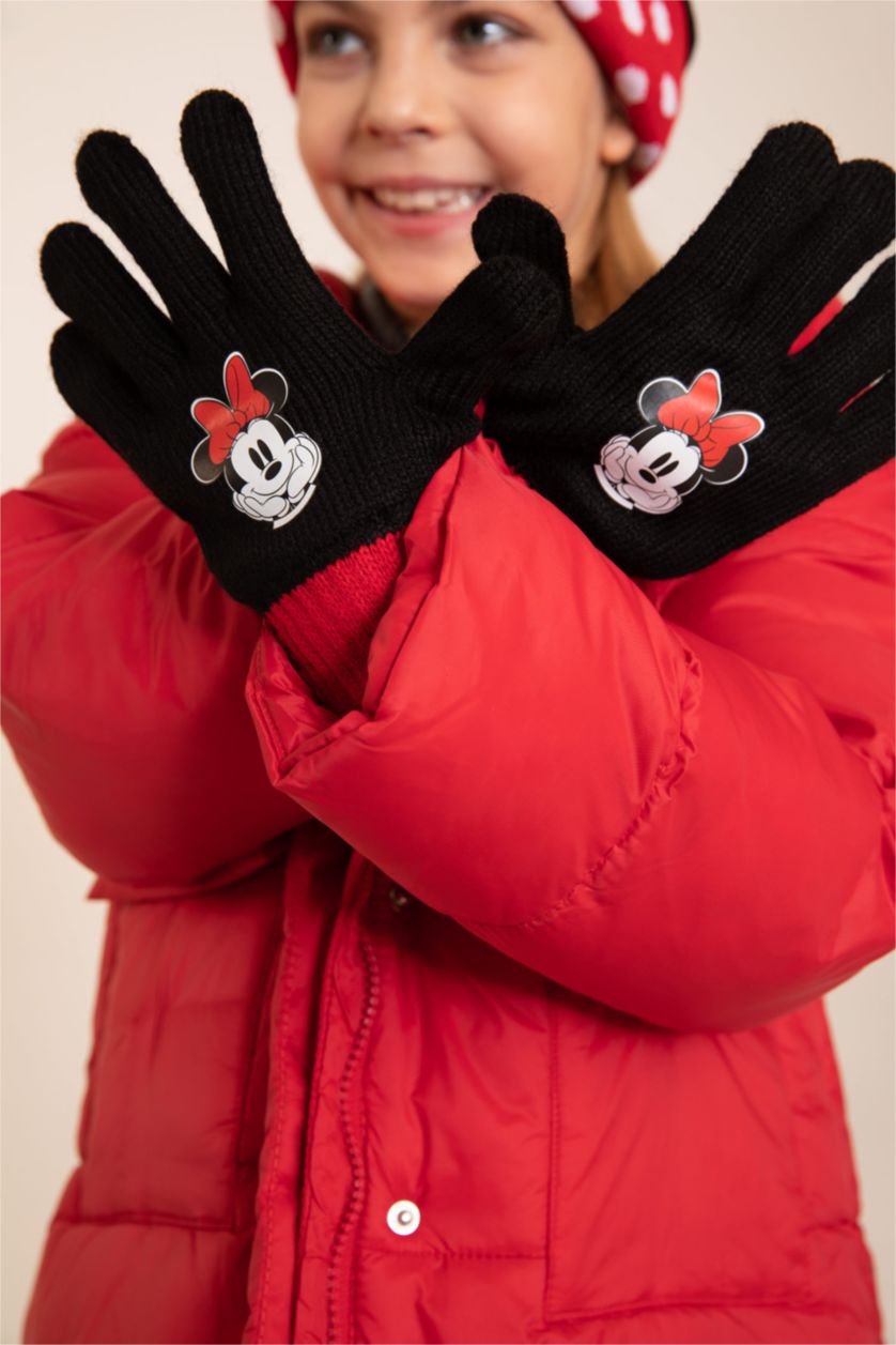 GIRLS & TEENS Black Girl Mickey & Minnie Licensed Gloves