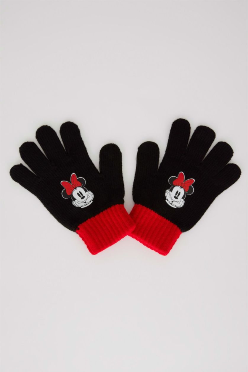 GIRLS & TEENS Black Girl Mickey & Minnie Licensed Gloves