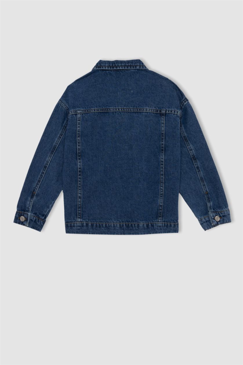 GARÇONS Bleu Jaquette Coupe Oversize Col Polo Garçon