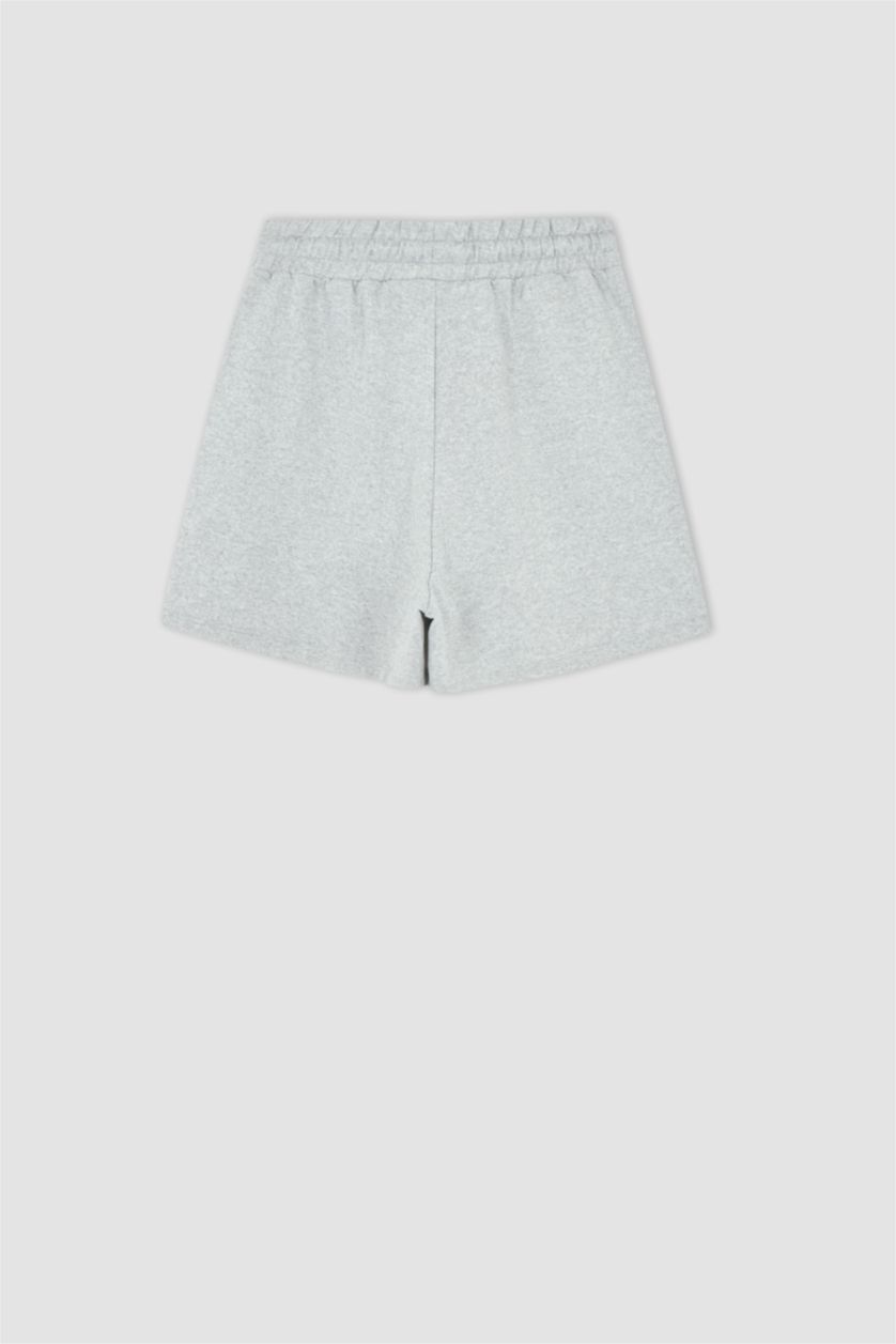 Kadın Gri Melanj Keith Haring Mini Şort