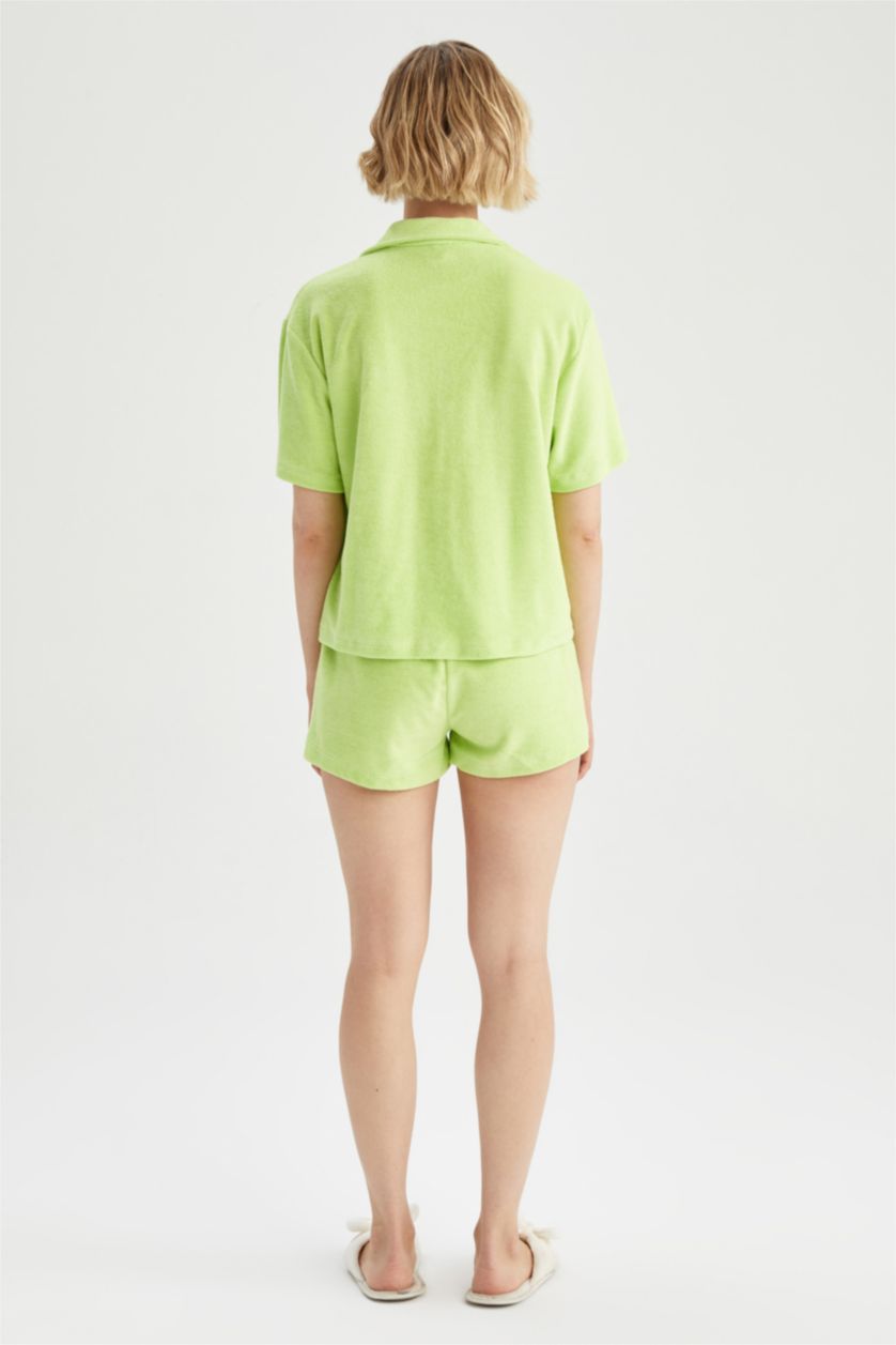 FEMME Vert Ensemble En Tricot Coton