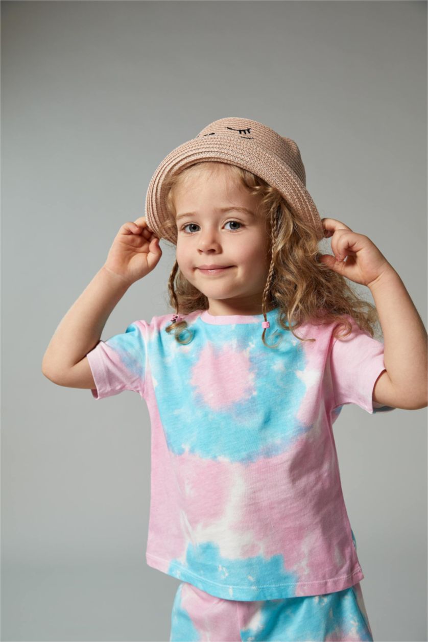 BÉBÉ FILLE Rose Ensemble short et t-shirt à manches courtes en coton à motifs tie-dye pour bébé fille