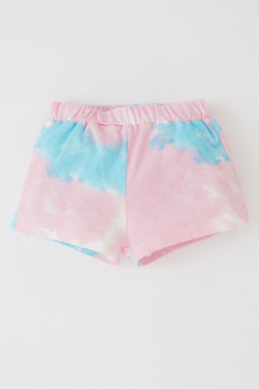 BÉBÉ FILLE Rose Ensemble short et t-shirt à manches courtes en coton à motifs tie-dye pour bébé fille