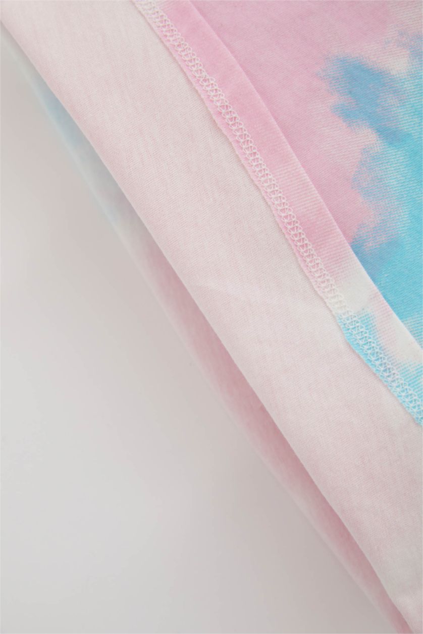 BÉBÉ FILLE Rose Ensemble short et t-shirt à manches courtes en coton à motifs tie-dye pour bébé fille