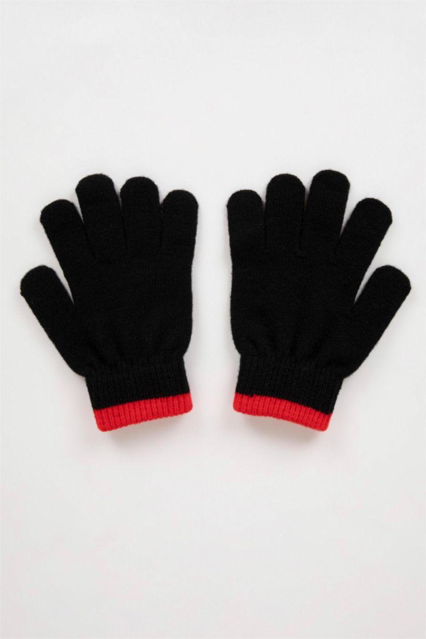 BOYS & TEENS Black Boy Knitwear Spiderman Licensed Gloves