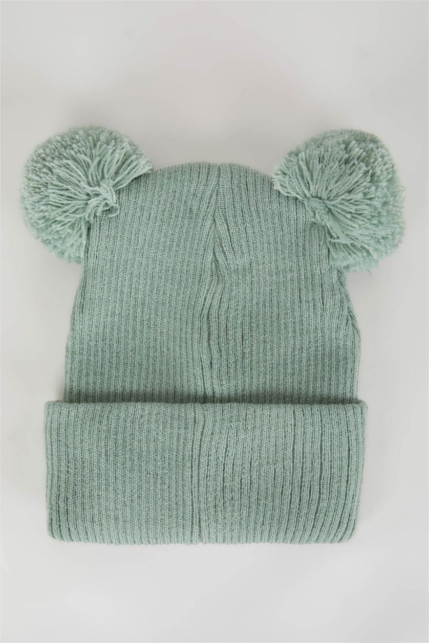 FILLES Turquoise Béret Pompon Pour Fille
