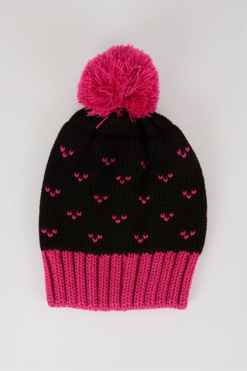 FILLES Noir Bonnet d'hiver Fille