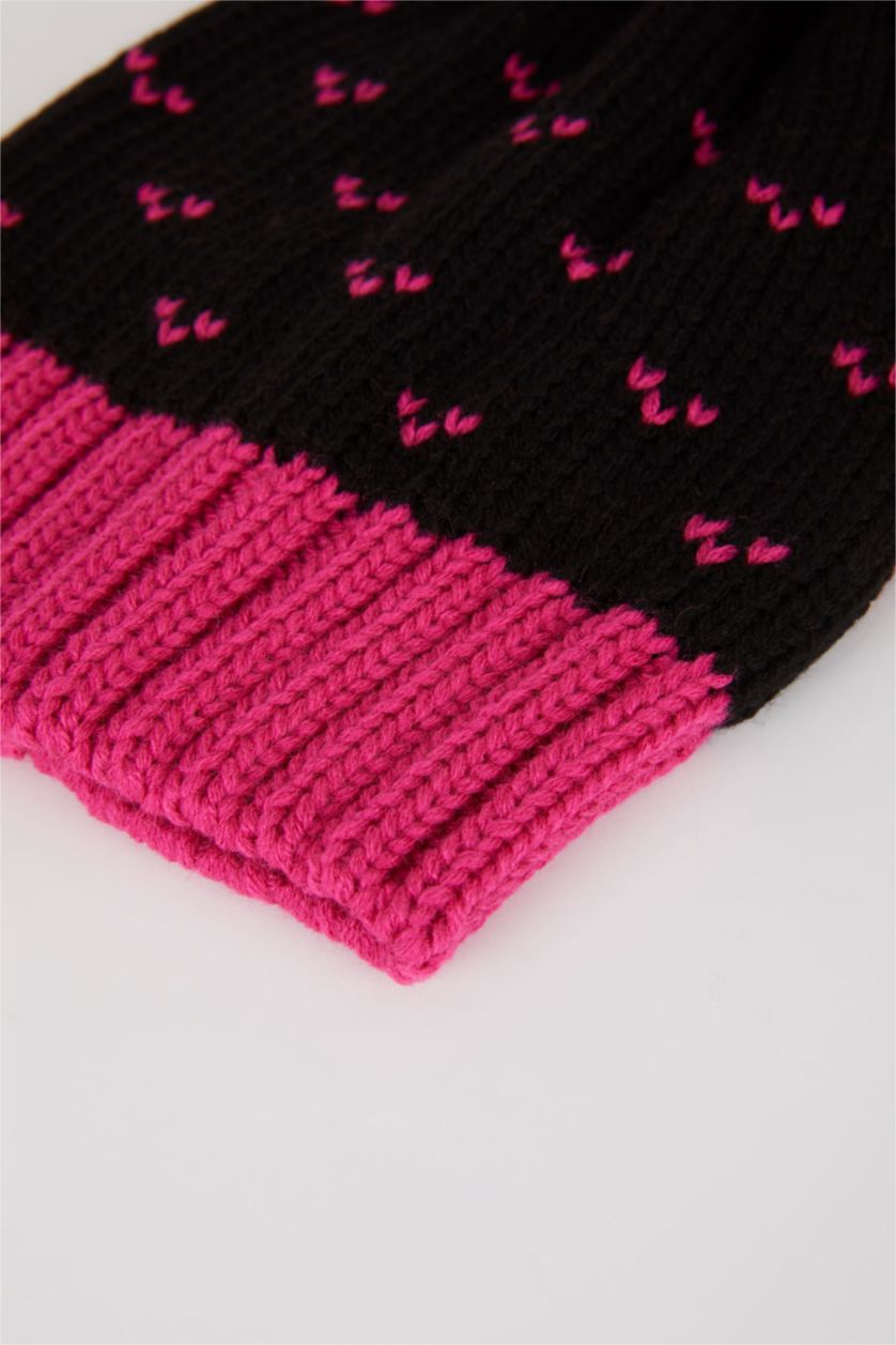 FILLES Noir Bonnet d'hiver Fille