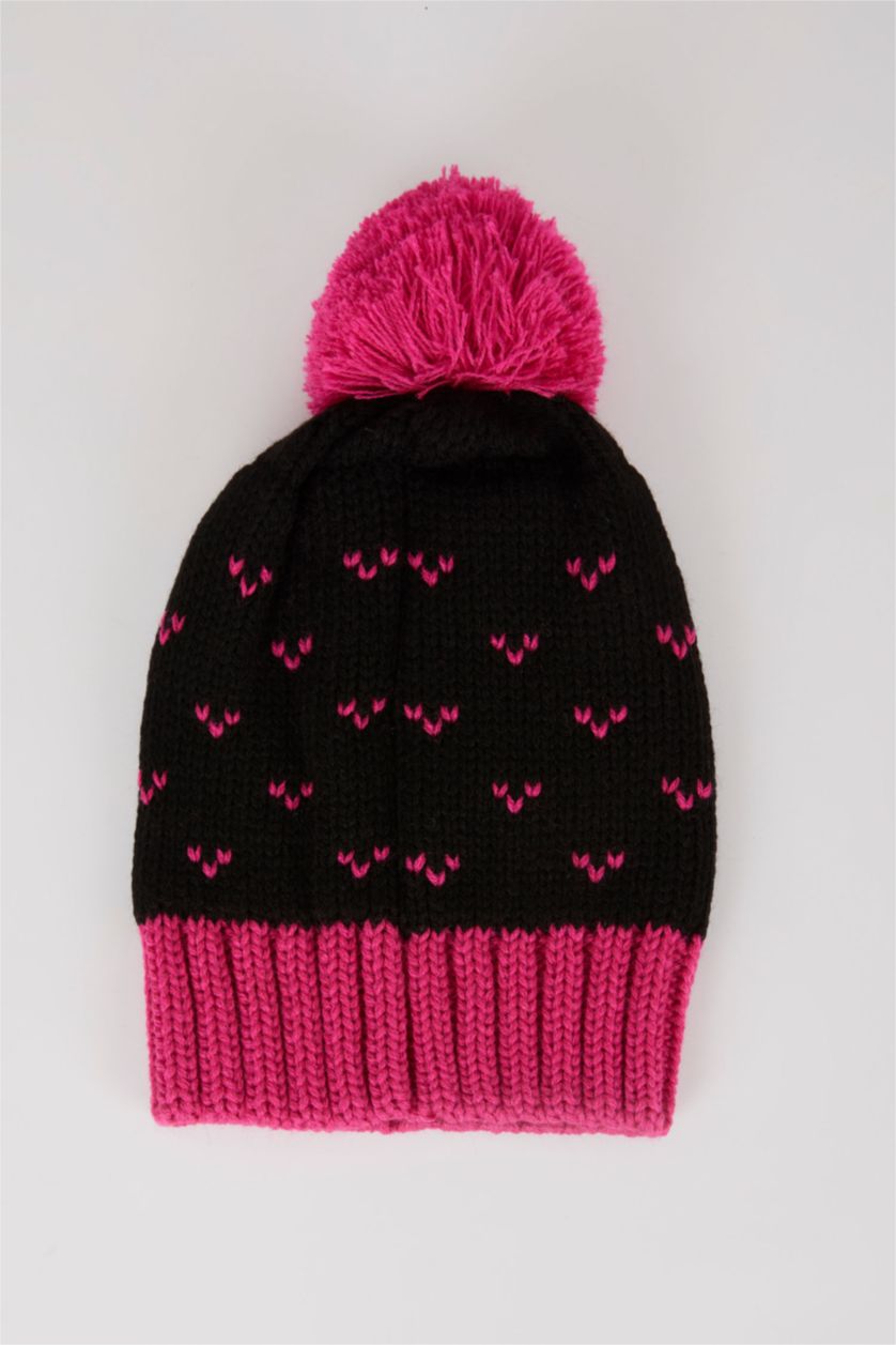 FILLES Noir Bonnet d'hiver Fille