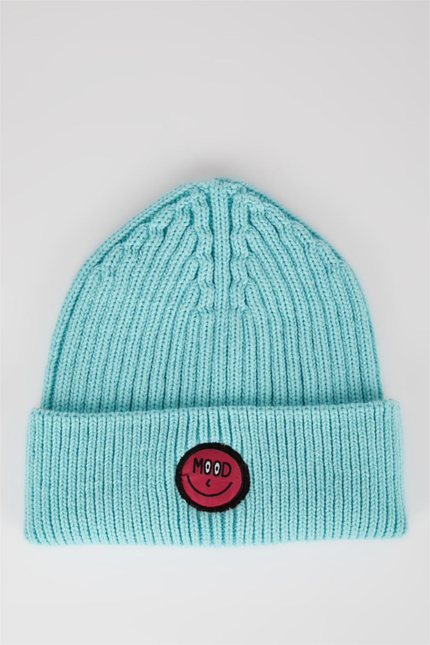 Kız Çocuk - Genç Kız Mint Kız Çocuk Dokuma Etiketli Triko Bere