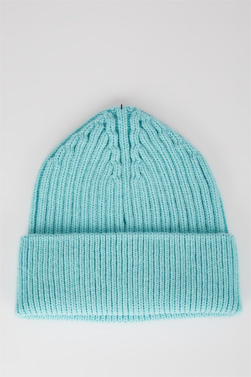 Kız Çocuk - Genç Kız Mint Kız Çocuk Dokuma Etiketli Triko Bere