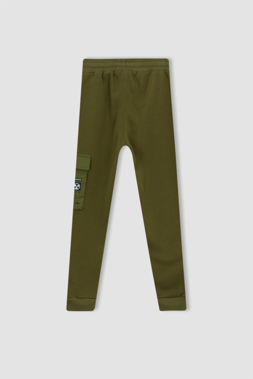 GARÇONS Kaki Pantalon De Survêtement Garçon Regular Fit Avec Poches