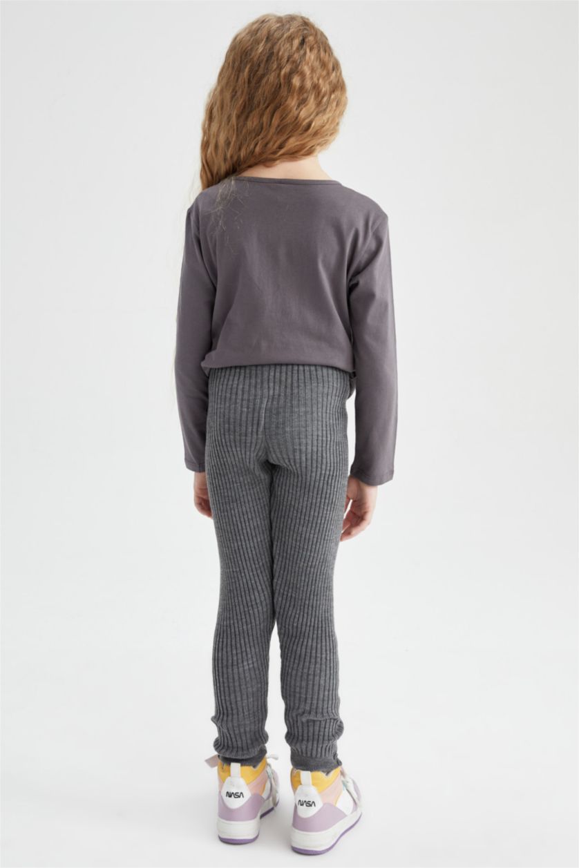 Kız Çocuk - Genç Kız Antrasit Kız Çocuk Uzun Tayt