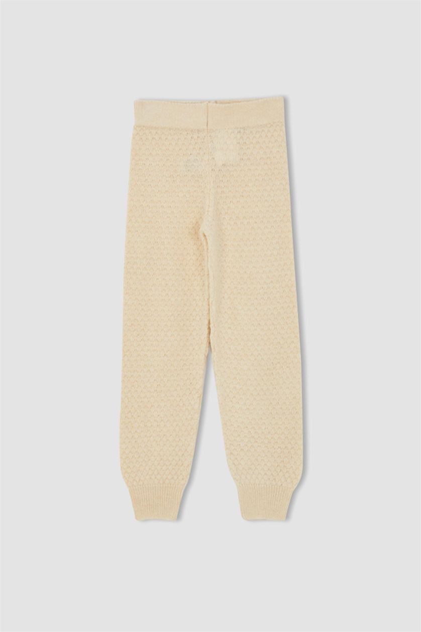 GIRLS & TEENS Ecru Girl Knitwear Leggings