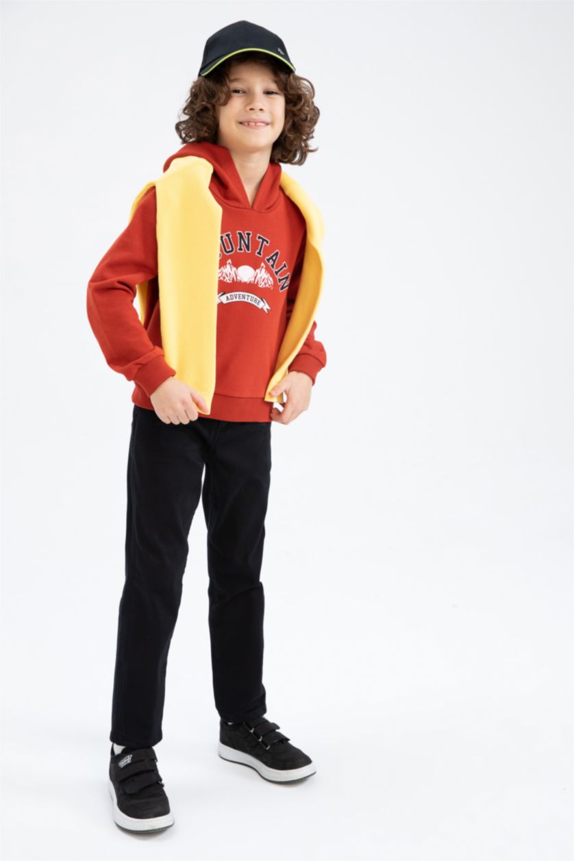 BOYS & TEENS Black Boy Chino Gabardine Trousers