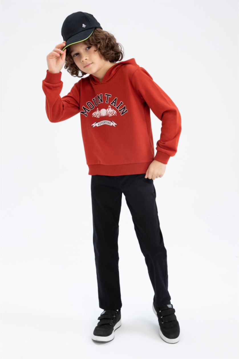 BOYS & TEENS Black Boy Chino Gabardine Trousers