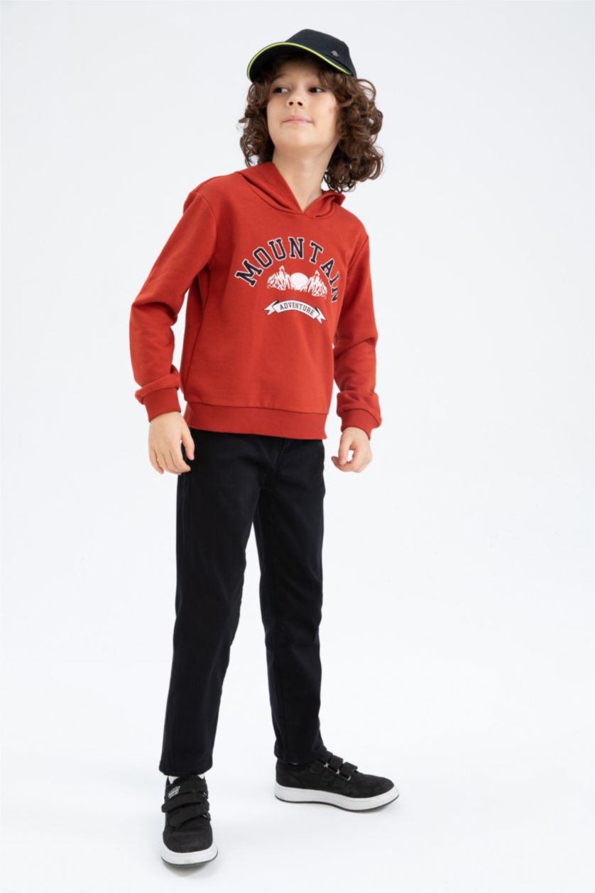 BOYS & TEENS Black Boy Chino Gabardine Trousers