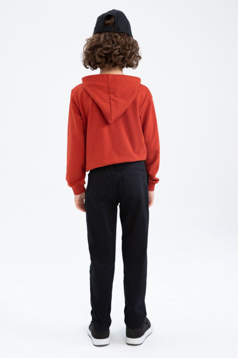 BOYS & TEENS Black Boy Chino Gabardine Trousers