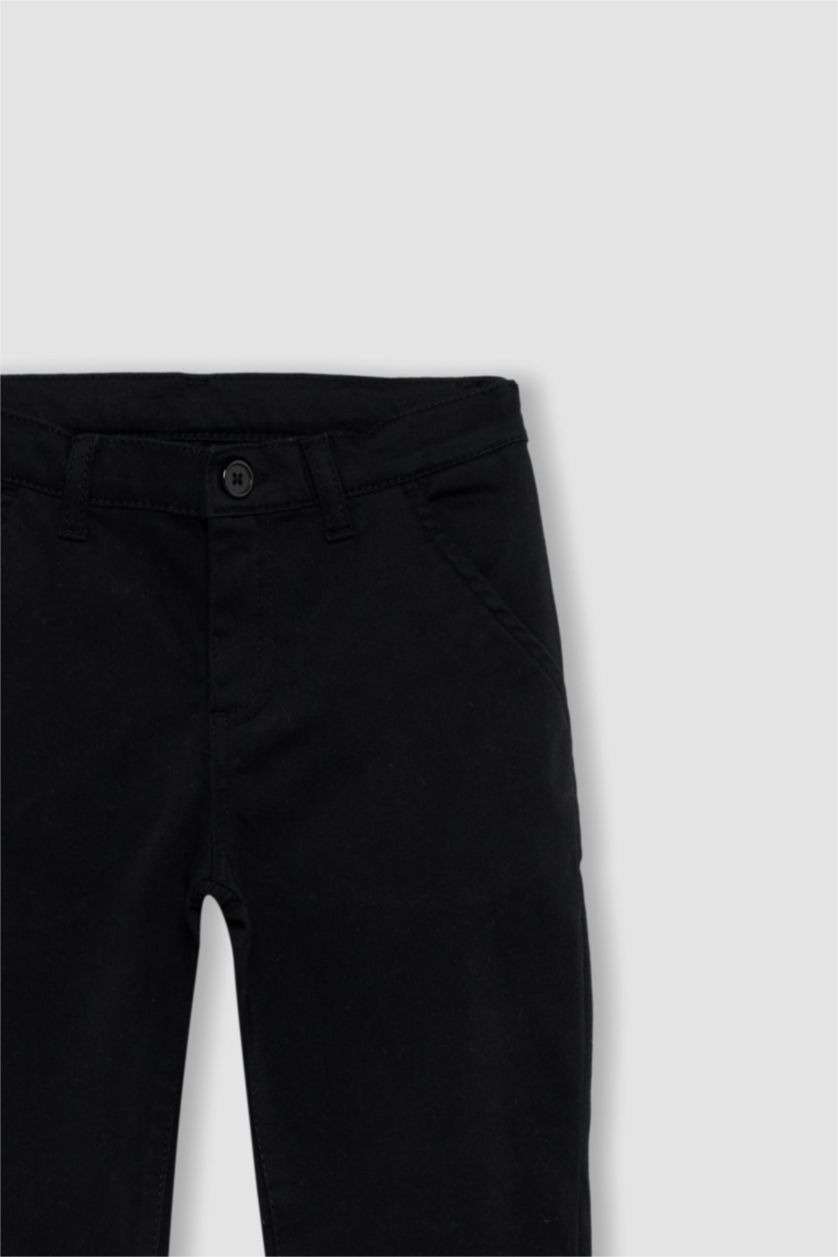 BOYS & TEENS Black Boy Chino Gabardine Trousers
