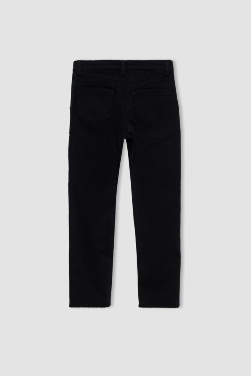 BOYS & TEENS Black Boy Chino Gabardine Trousers
