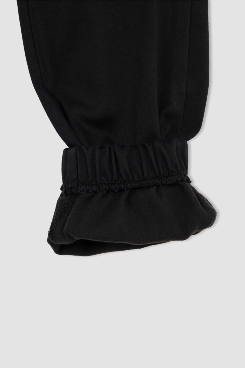 أولادي أسود بنطلون كارجو جوجر بأستك من تحت بجيب أسود