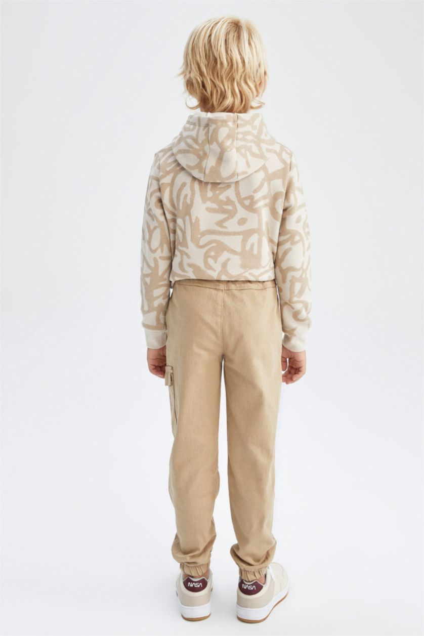 Мальчики и подростки Темно-песочный Брюки джоггеры с карманами для мальчиков