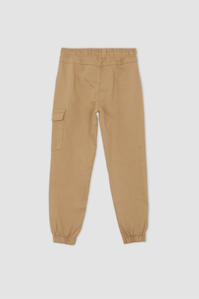 Мальчики и подростки Темно-песочный Брюки джоггеры с карманами для мальчиков