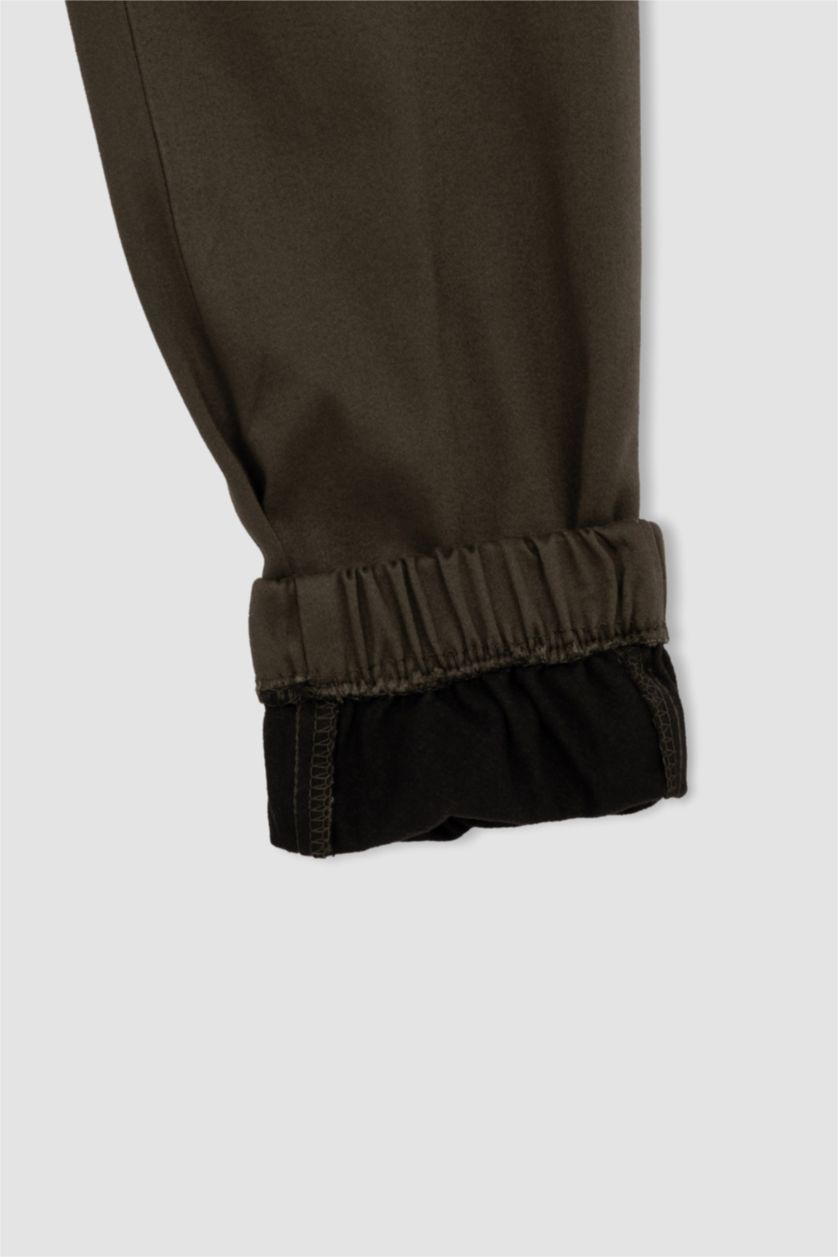 BOYS & TEENS Dark Khaki Boy Jogger Cargo Pocket Trousers