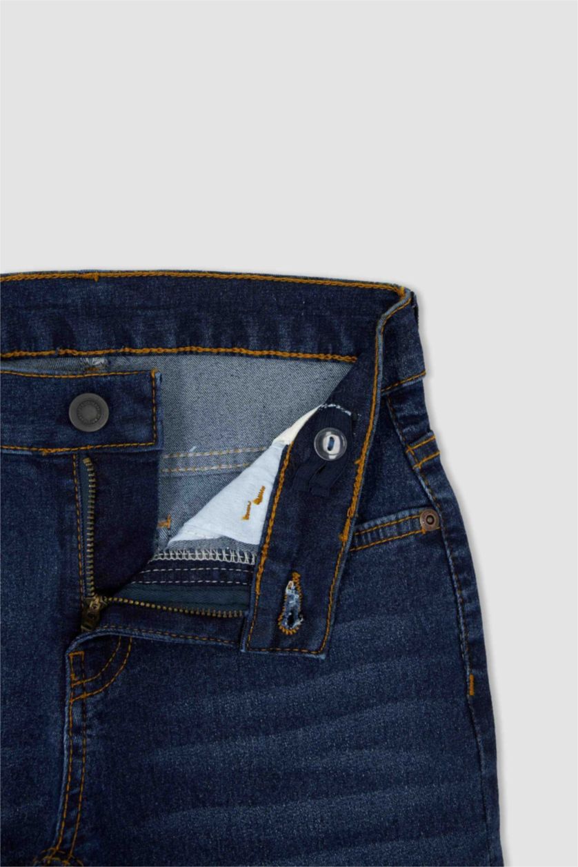 Erkek Çocuk - Genç Erkek Lacivert Erkek Çocuk Jean Okul Pantolonu