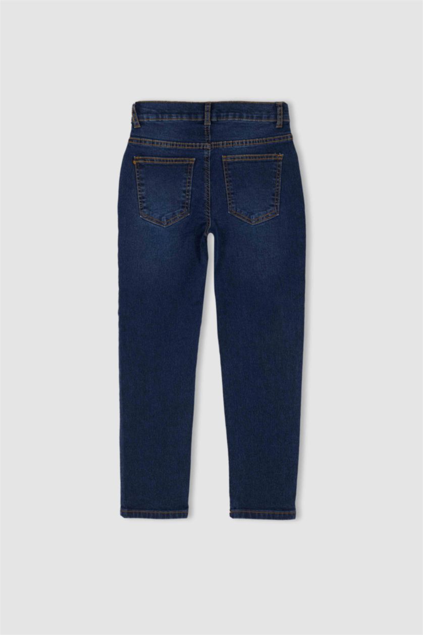 Erkek Çocuk - Genç Erkek Lacivert Erkek Çocuk Jean Okul Pantolonu