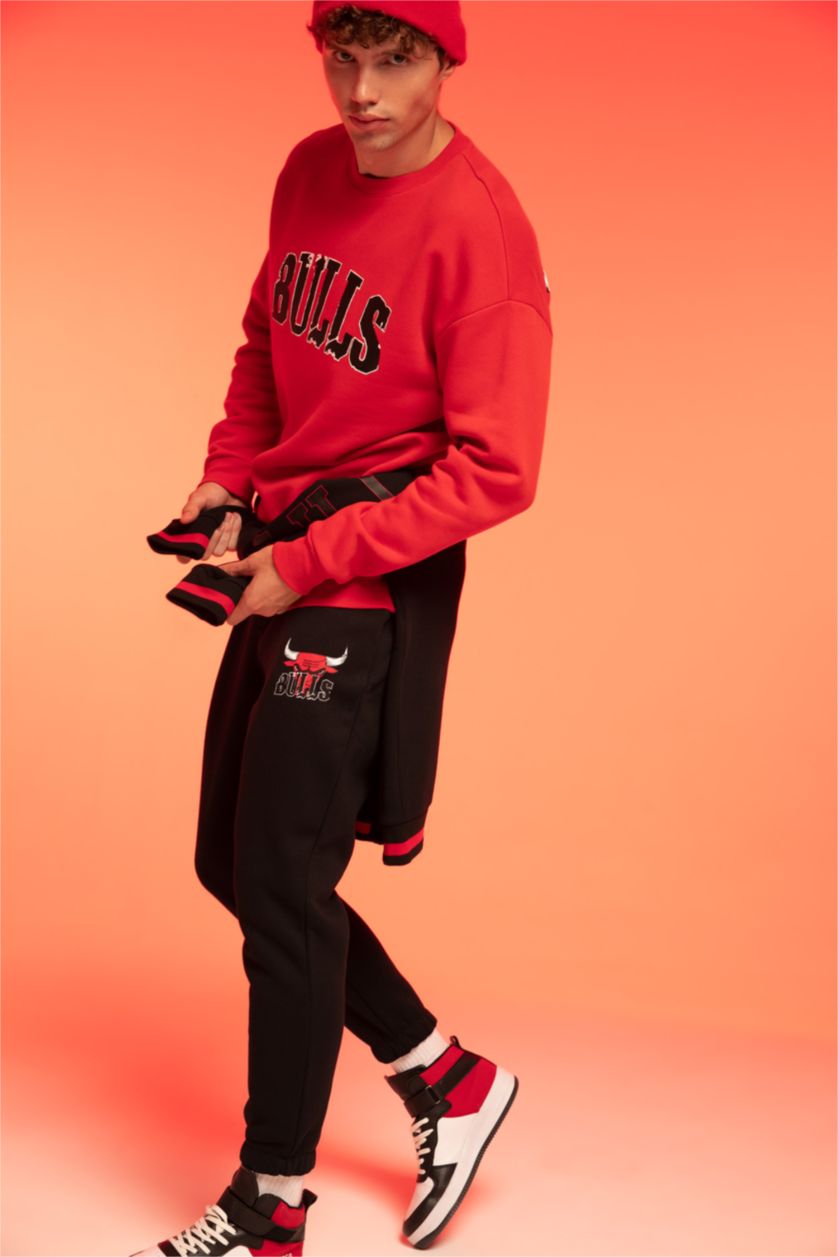 MAN Red Comfort Fit Thick Sweatshirt Fabric Sweatshirt