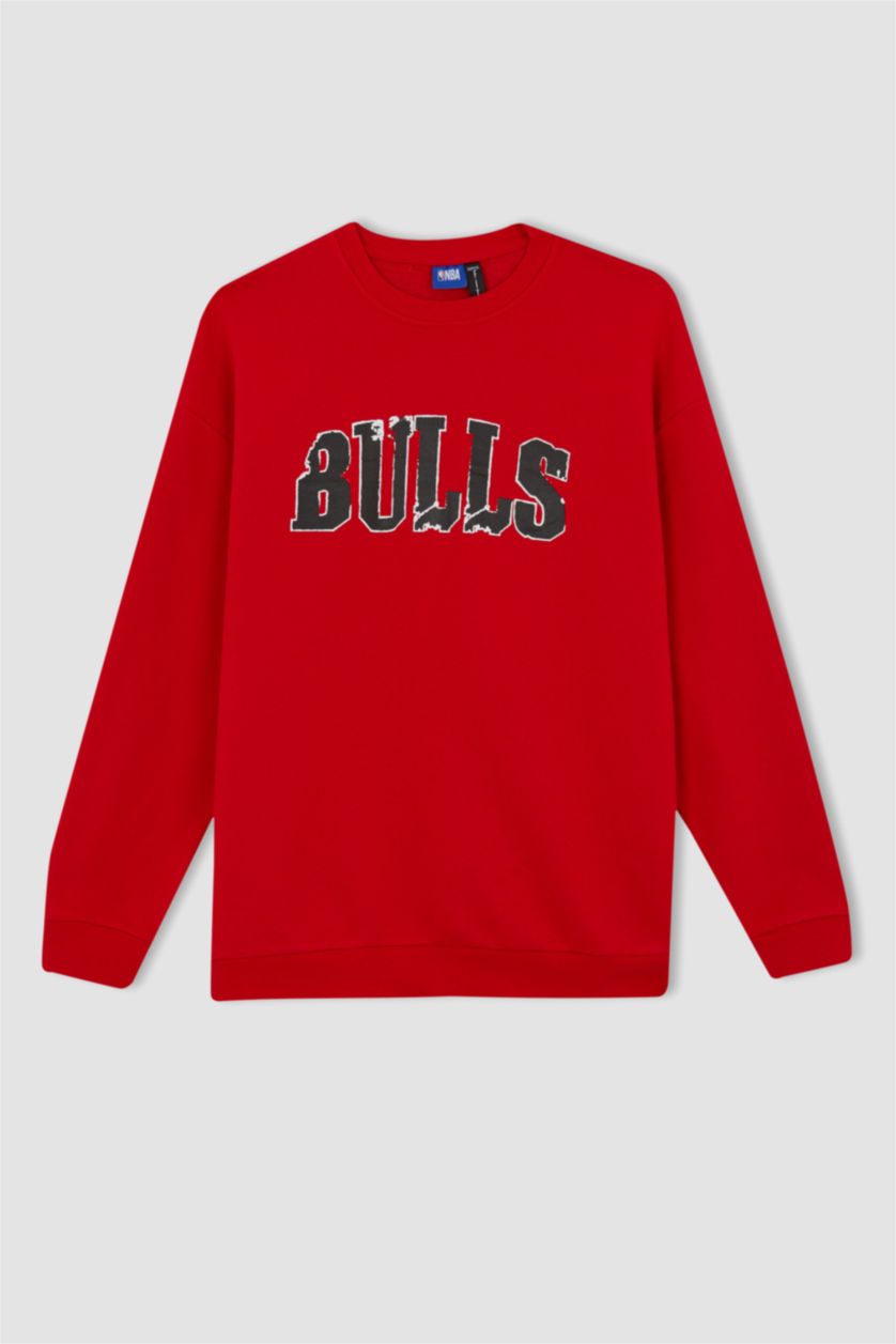 MAN Red Comfort Fit Thick Sweatshirt Fabric Sweatshirt