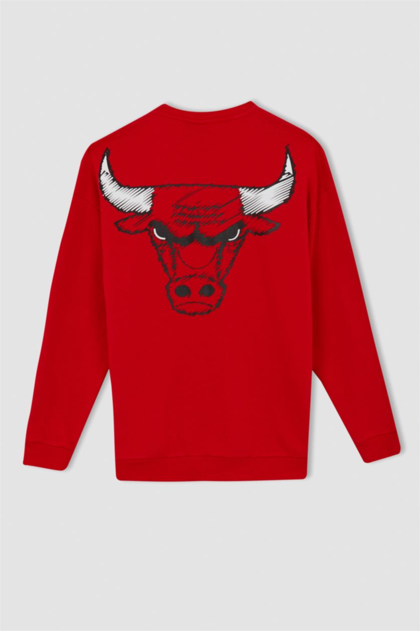 MAN Red Comfort Fit Thick Sweatshirt Fabric Sweatshirt