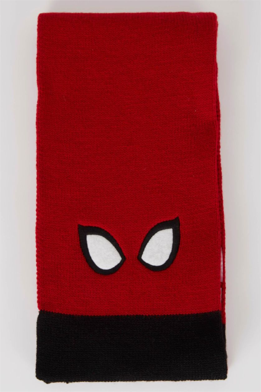 أولاد أحمر طقم وشاح و قبعة قطعتين من Spiderman