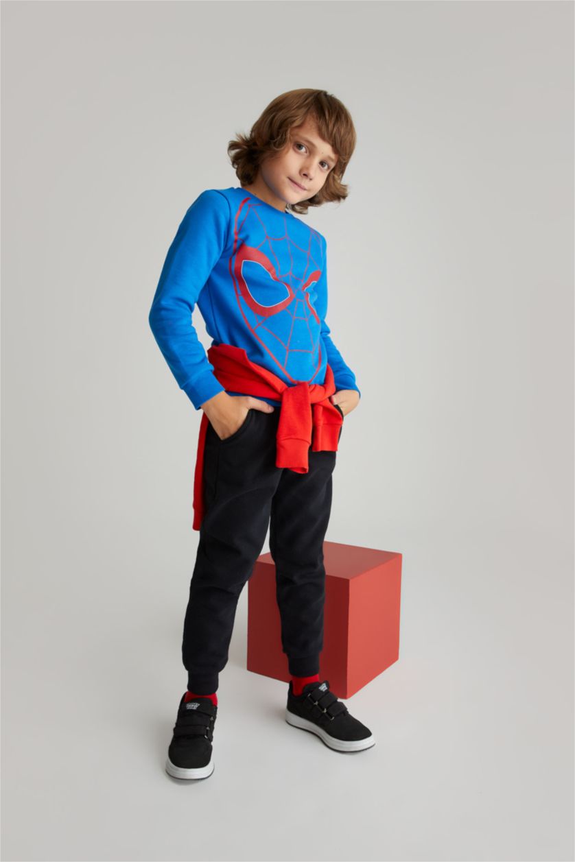 BOYS & TEENS Royal Boys Regular Fit Thick Sweatshirt Fabric Spiderman Licensed Crew Neck Sweatshirt