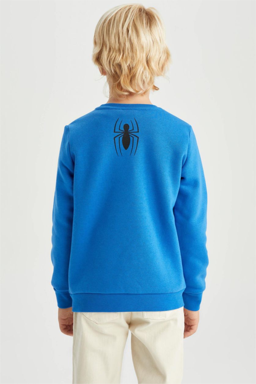 BOYS & TEENS Royal Boys Regular Fit Thick Sweatshirt Fabric Spiderman Licensed Crew Neck Sweatshirt
