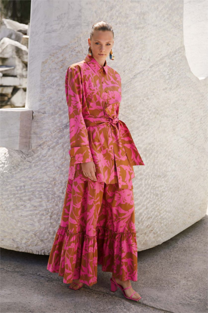 Woman Camel Relax Fit Maxi