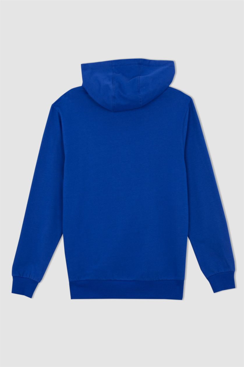 HOMME Bleu Slim Fit Thin Sweatshirt Fabric Sweatshirt
