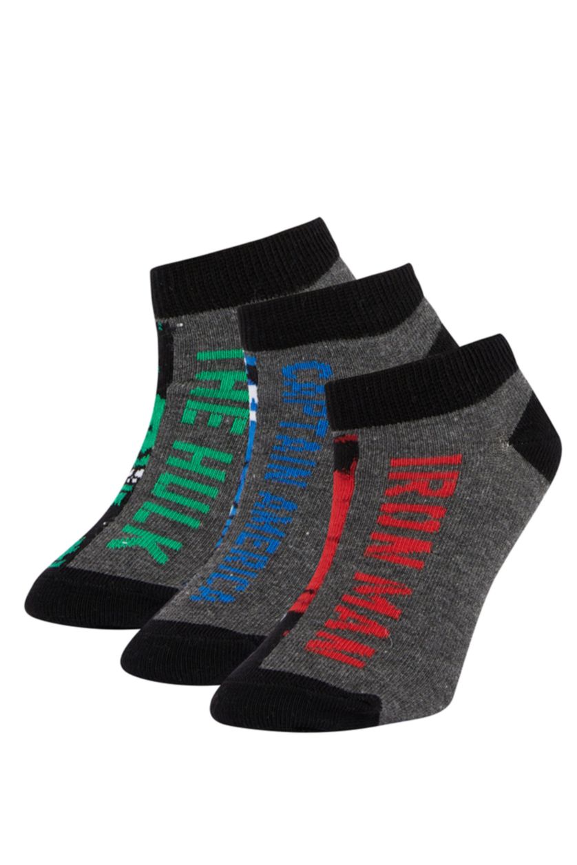 BOYS & TEENS MIXED Boys Marvel Avengers Cotton 3 Pack Booties Socks