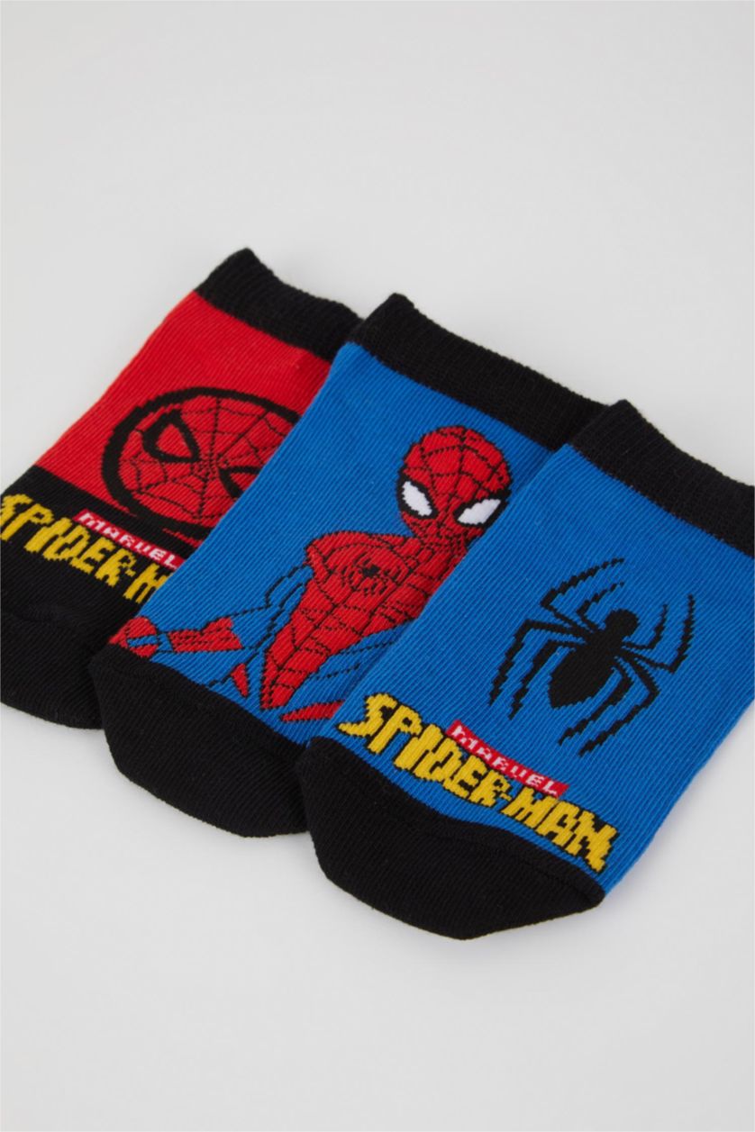 Erkek Çocuk - Genç Erkek Karma Erkek Çocuk Marvel Spiderman Pamuklu 3'lü Patik Çorap