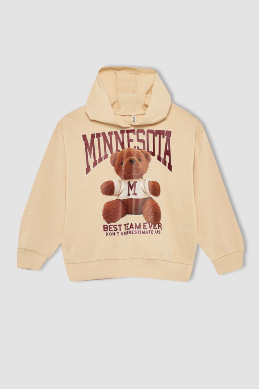 GIRLS & TEENS Beige قماش سميك قصة مريحة