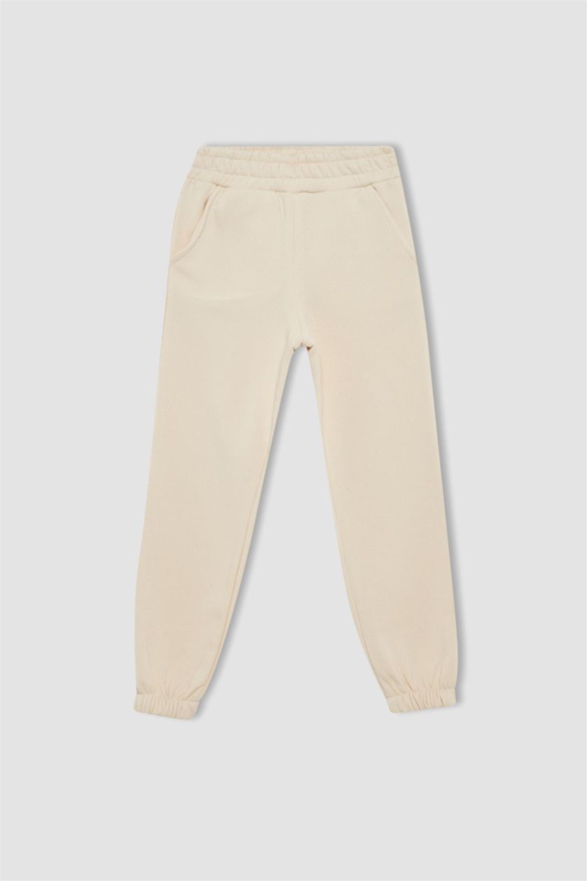 Девочки и подростки Бежевый Комплект низ и свитшот с капюшоном для девочек, Школьная коллекция