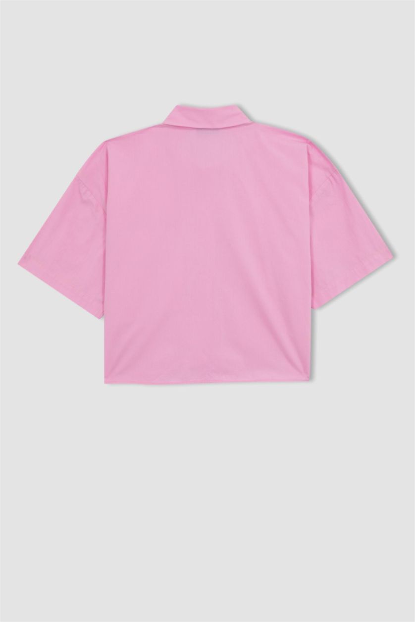 FEMME Rose Clair Chemises à manches courtes Popeline Col De Chemise