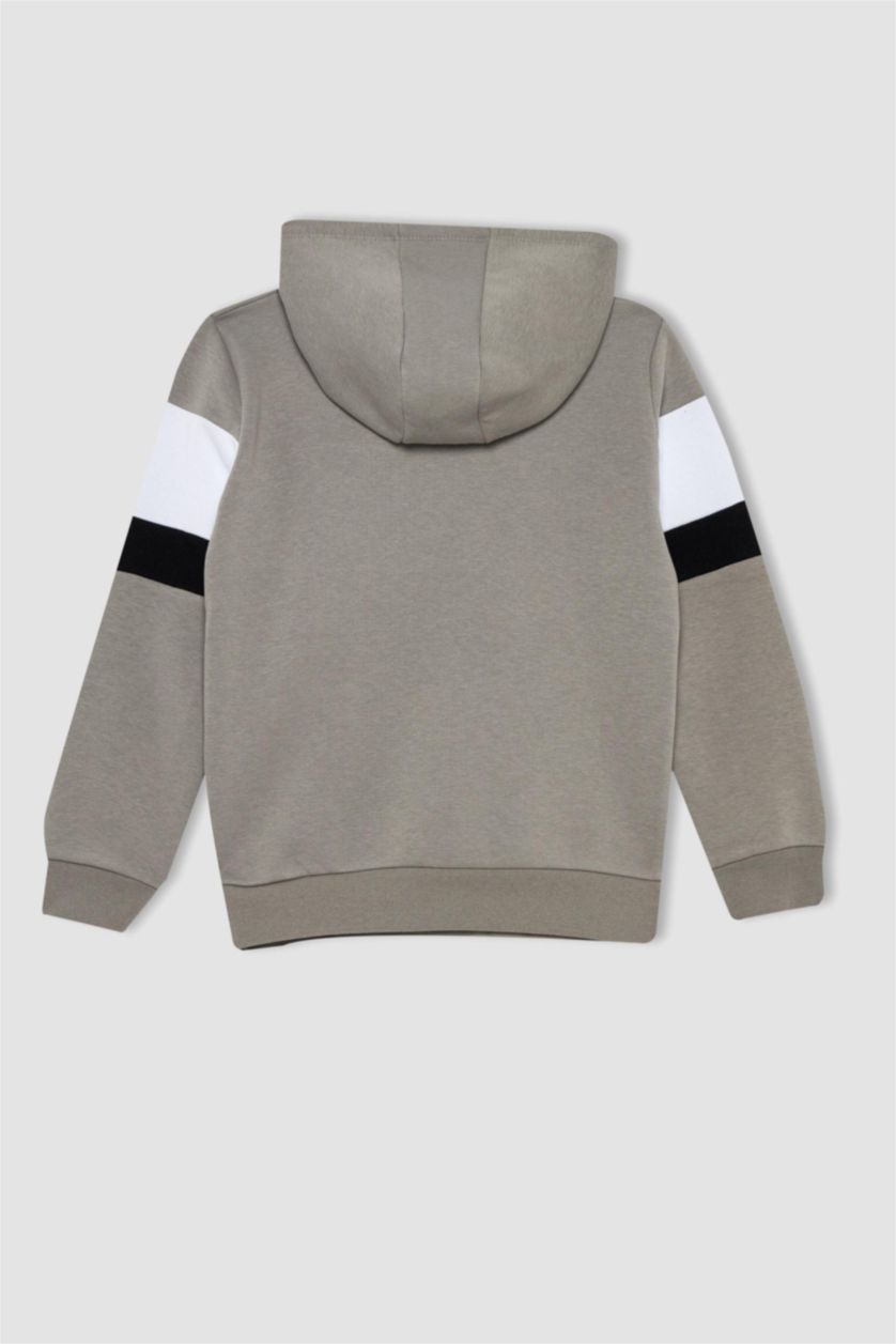 GARÇONS Gris Sweat À Capuche Coupe Classique