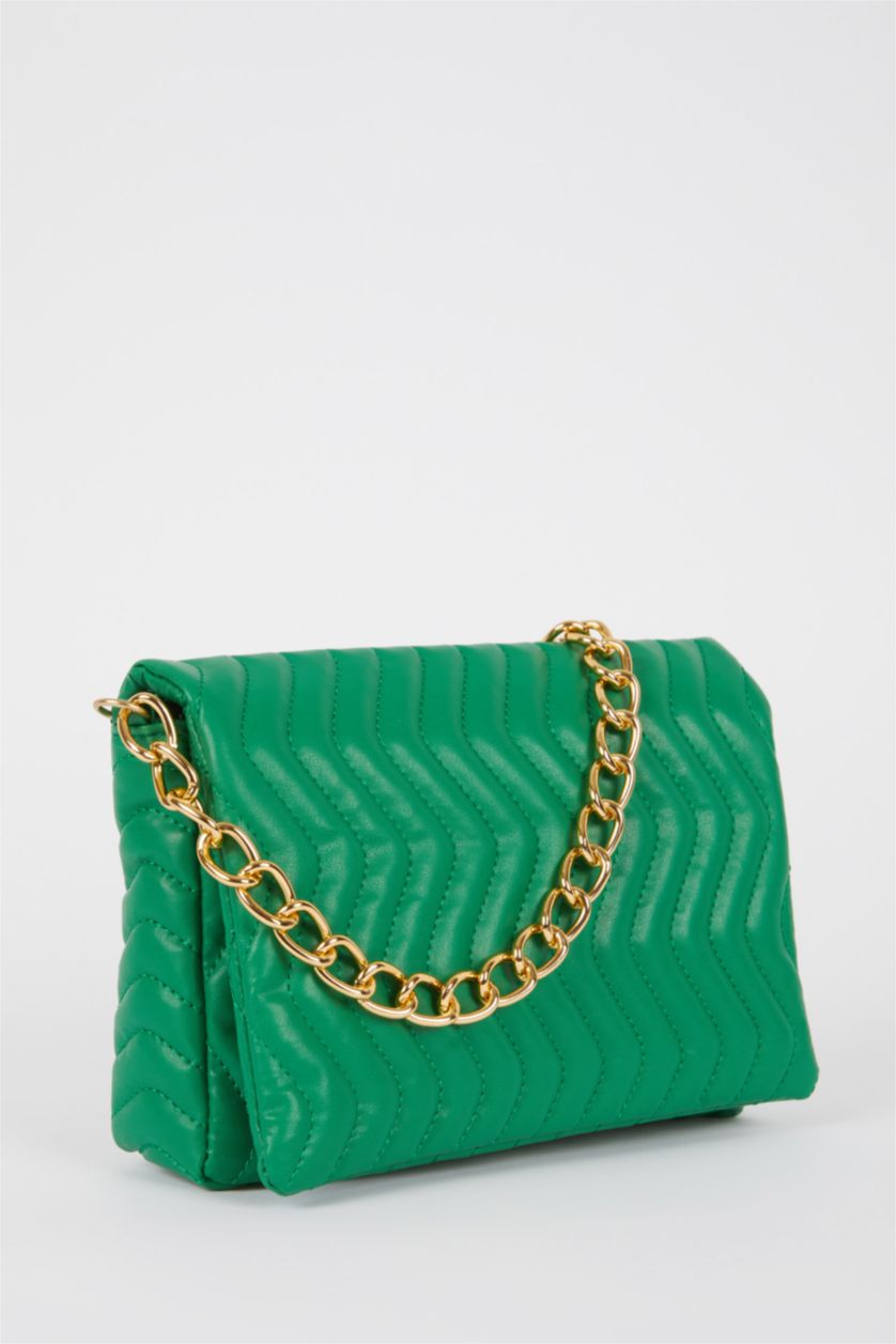 Kadın Yeşil Kadın Suni Deri Zincir Askılı Omuz Çantası