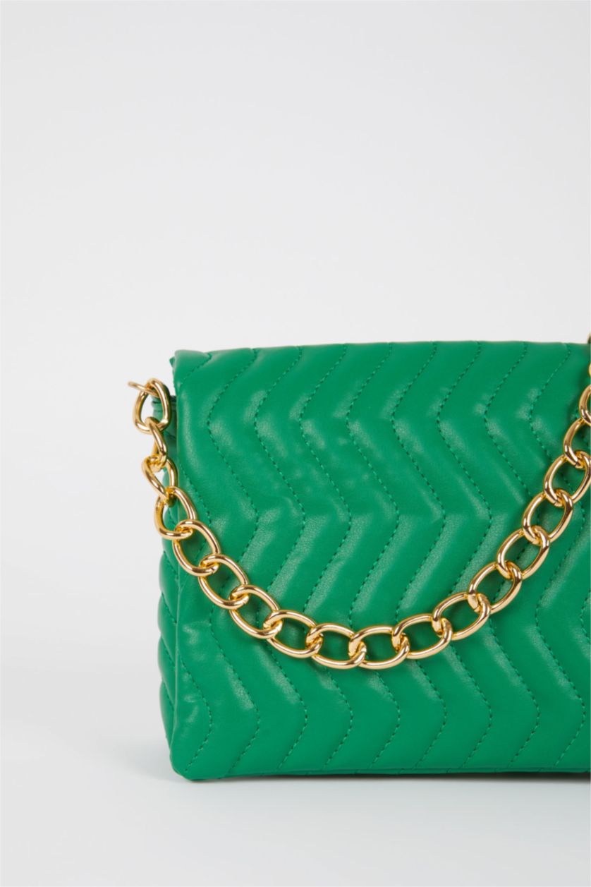 Kadın Yeşil Kadın Suni Deri Zincir Askılı Omuz Çantası