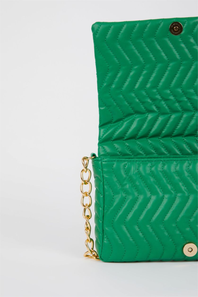 Kadın Yeşil Kadın Suni Deri Zincir Askılı Omuz Çantası